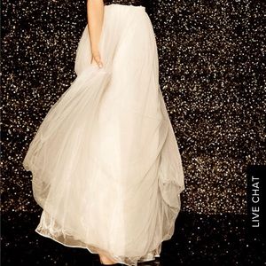 Lulu's Cream Maxi Tulle Skirt